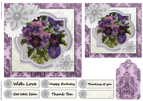 floral female quick card