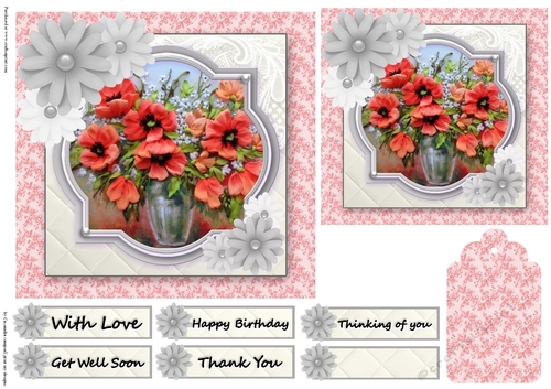 floral female quick card