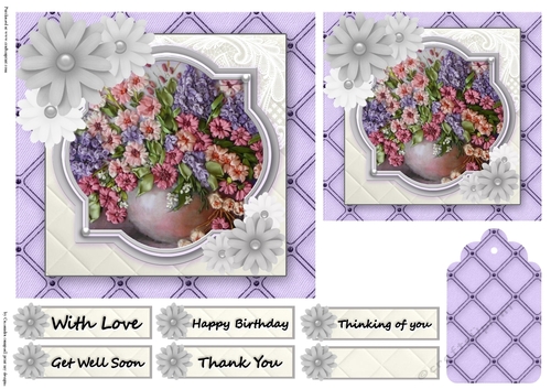 floral female quick card