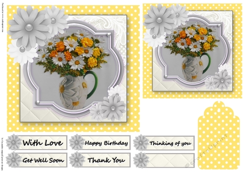 floral female quick card