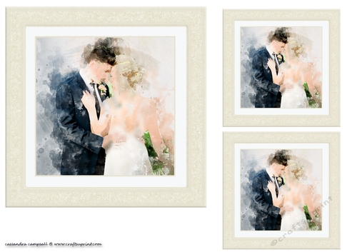 water color Toppers collection - wedding couple