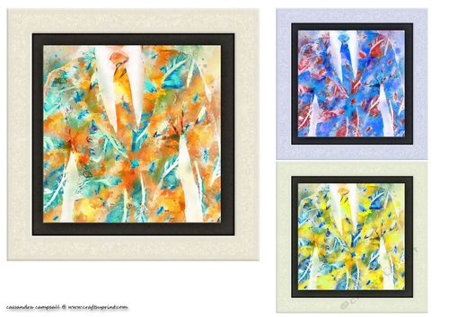 water color Toppers collection - mans funky suit