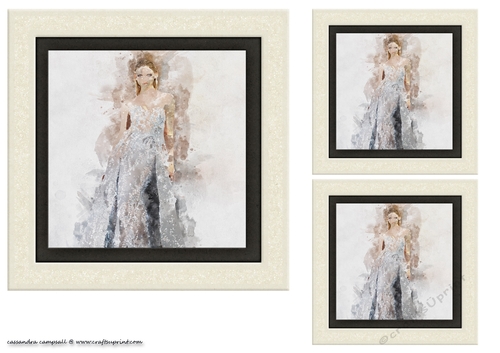 water color Toppers collection - lady