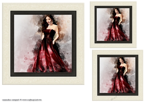 water color Toppers collection - lady