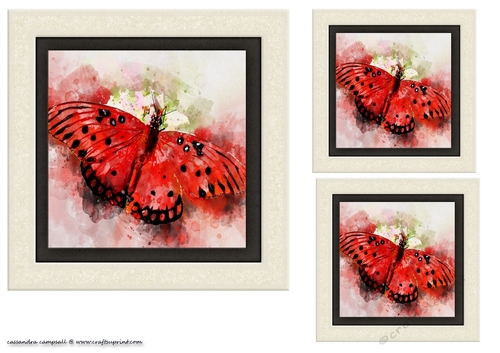 water color Toppers collection - butterfly