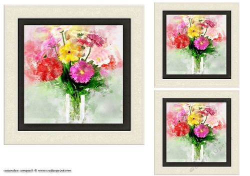 water color Toppers collection - flowers