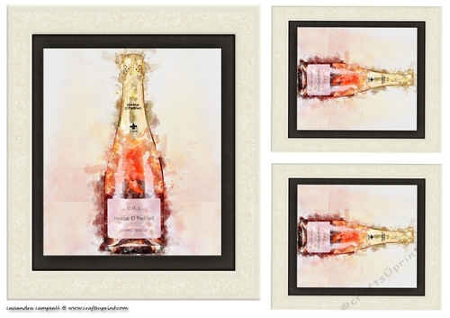 water color Toppers collection - wine