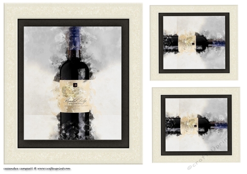 water color Toppers collection - wine