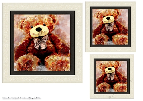 water color Toppers collection - teddys