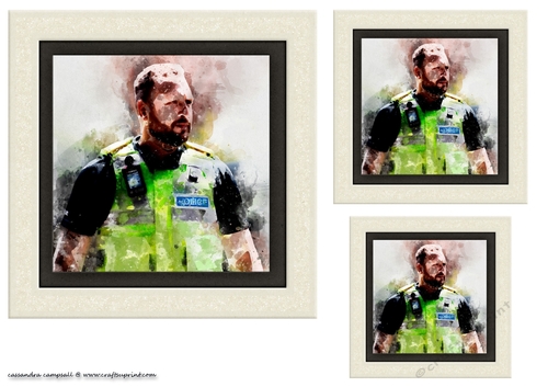 water color Toppers collection - policeman