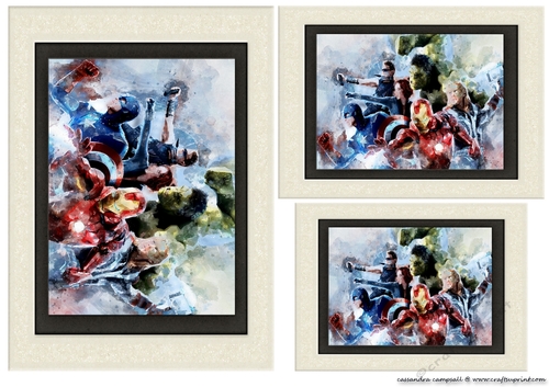 water color Toppers collection - avengers