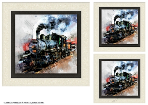 water color Toppers collection -train