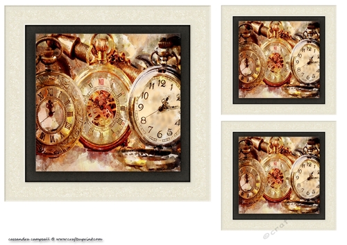 water color Toppers collection - pocket watch