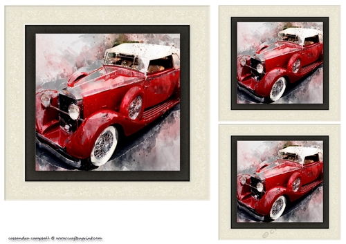 water color Toppers collection - car