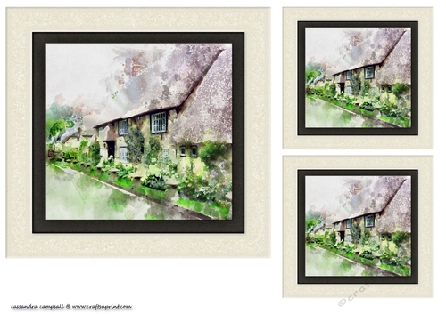 water color Toppers collection - cottage