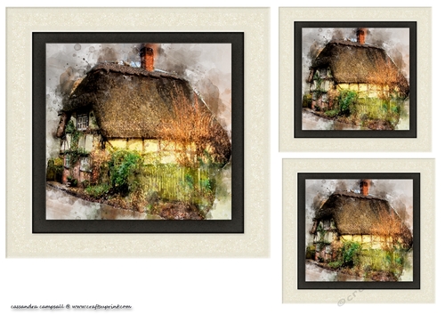 water color Toppers collection - cottage