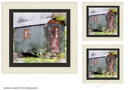 water color Toppers collection - gypsy caravan style