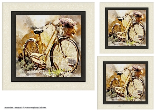water color Toppers collection - bike