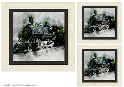 water color Toppers collection - train