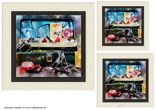 water color Toppers collection - fishing tackle box