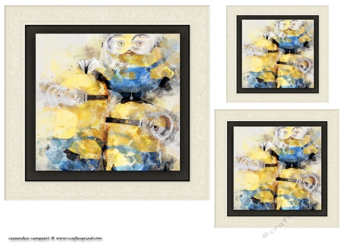 water color Toppers collection minions
