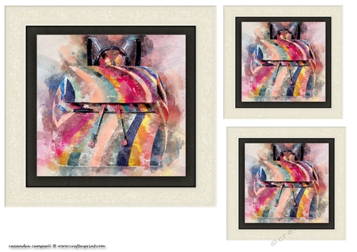 water color Toppers collection handbag