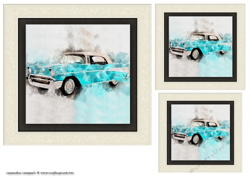 water color Toppers collection - car