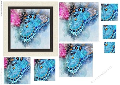 Pyramid watercolor toppers collection butterfly