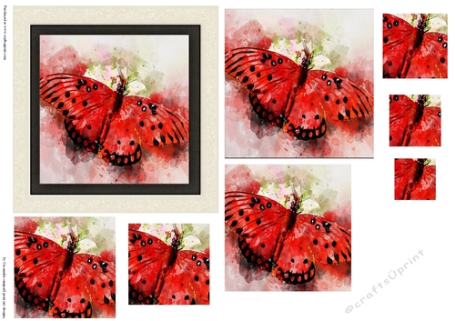 Pyramid watercolor toppers collection butterfly