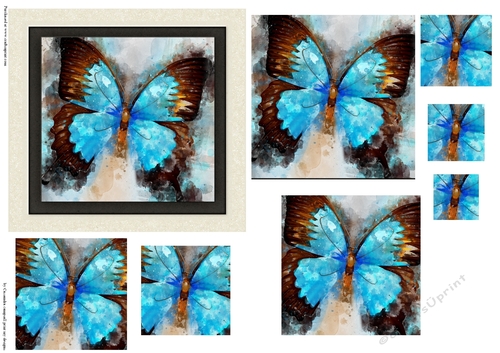 Pyramid watercolor toppers collection butterfly