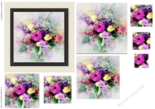 Pyramid watercolor toppers collection flowers