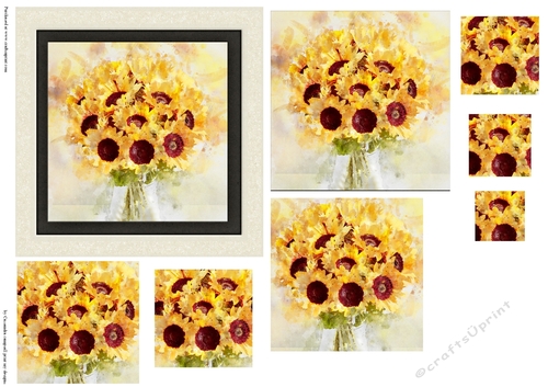Pyramid watercolor toppers collection flowers