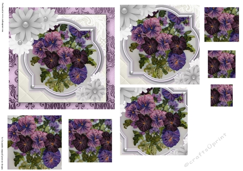 Pyramid watercolor toppers collection flowers