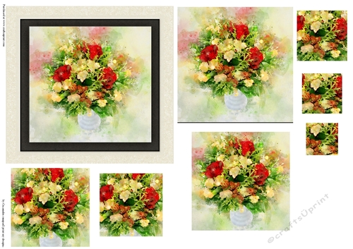 Pyramid watercolor toppers collection flowers