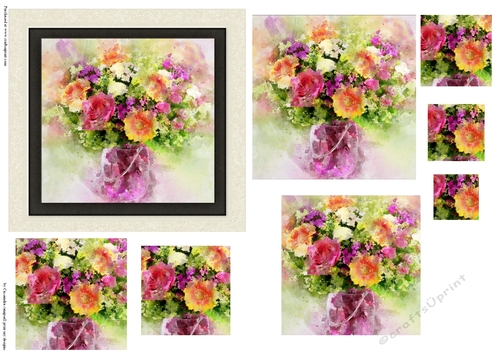 Pyramid watercolor toppers collection flowers