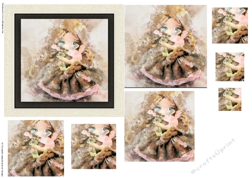 Pyramid watercolor toppers collection doll