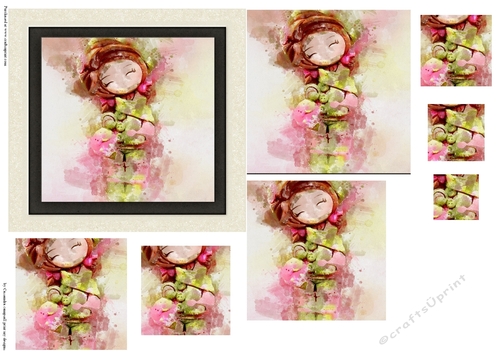 Pyramid watercolor toppers collection doll
