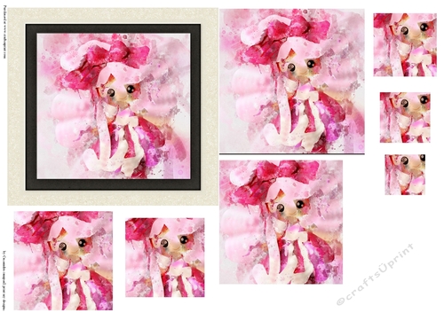 Pyramid watercolor toppers collection doll