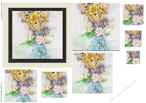 Pyramid watercolor toppers collection doll