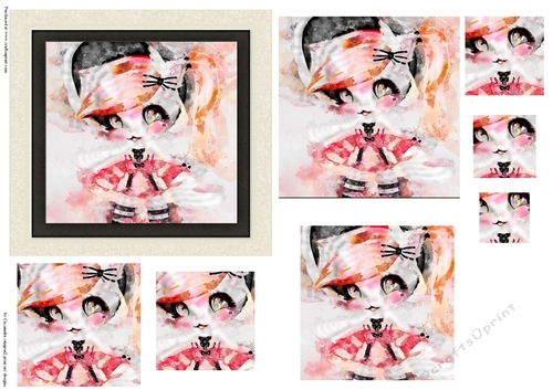 Pyramid watercolor toppers collection doll