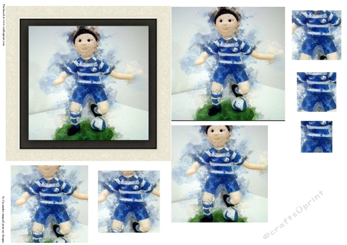 Pyramid watercolor toppers collection football