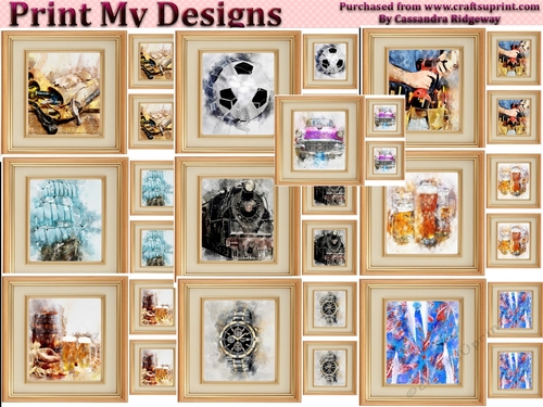 Watercolor topper bumper kit  - men 