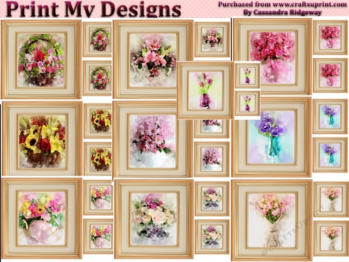 Watercolor topper bumper kit  - flowers