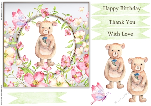 Happy Birthday thank you with love Quick card collection