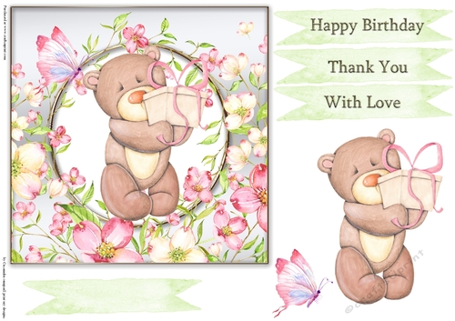 Happy Birthday thank you with love Quick card collection