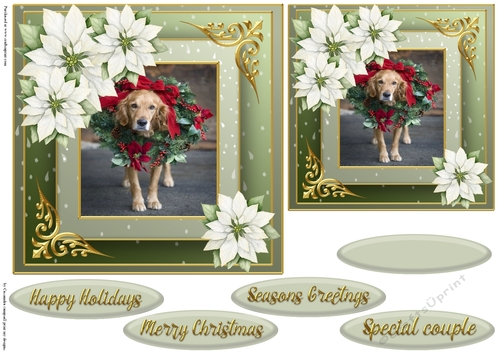 Christmas dog quick card 