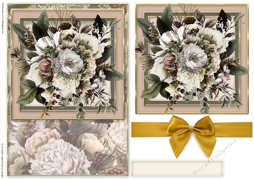 Winter Christmas Flower Quick card