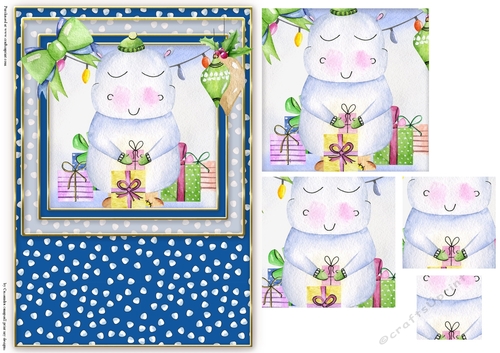 Winter Christmas pyramid card 