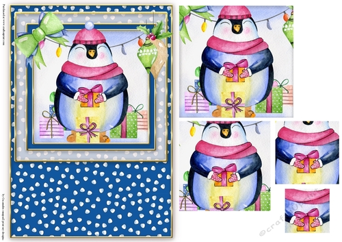 Winter Christmas pyramid card 