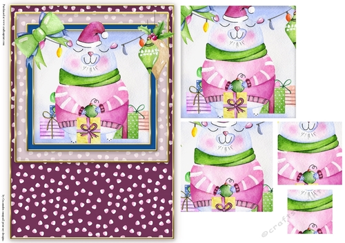 Winter Christmas pyramid card 
